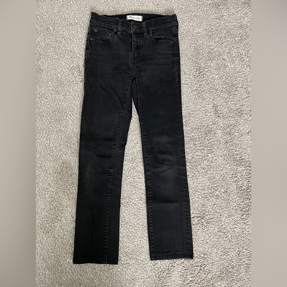 Madewell. Size 24. Black denim. Alley Straight. - Picture 2 of 5